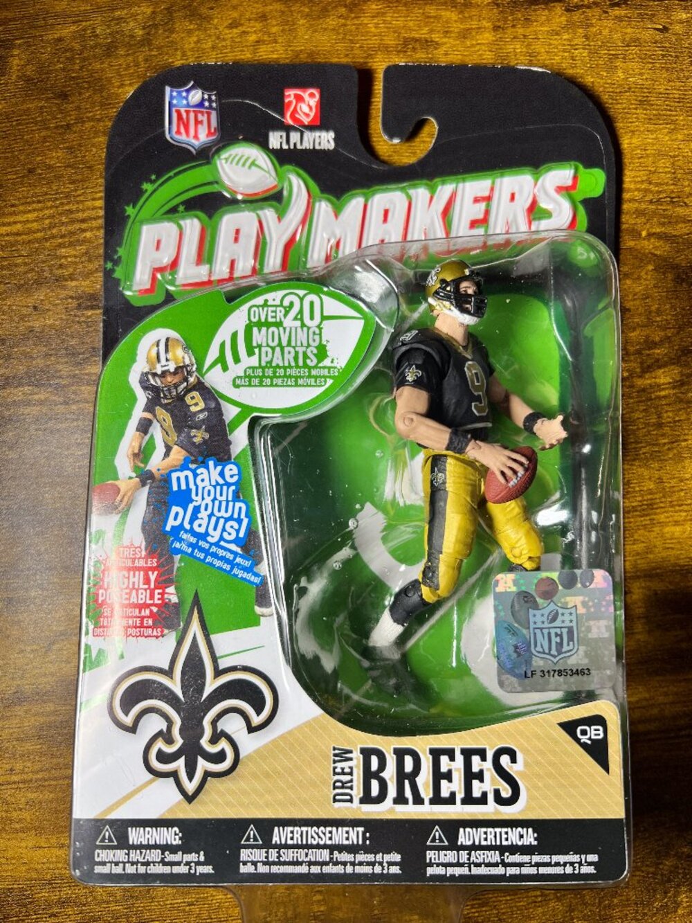 DREW BREES ( 4" ) ( 2010 ) NFL McFARLANE PLAYMAKERS ACTION FIGURE SAINTS NIB